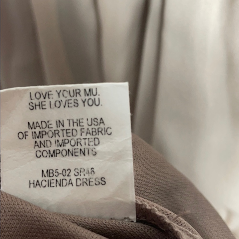 Show Me Your Mumu Hacienda Maxi Dress Beige Off Shoulder Bridesmaid Size Small - Picture 9 of 10
